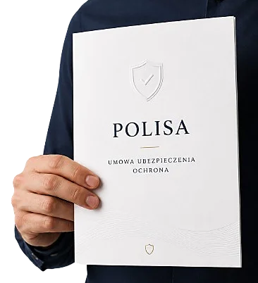 Agent trzymający dokument polisy ubezpieczeniowej